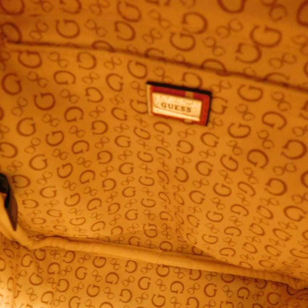 Guess Red/White Striped Mini Backpack - image 7